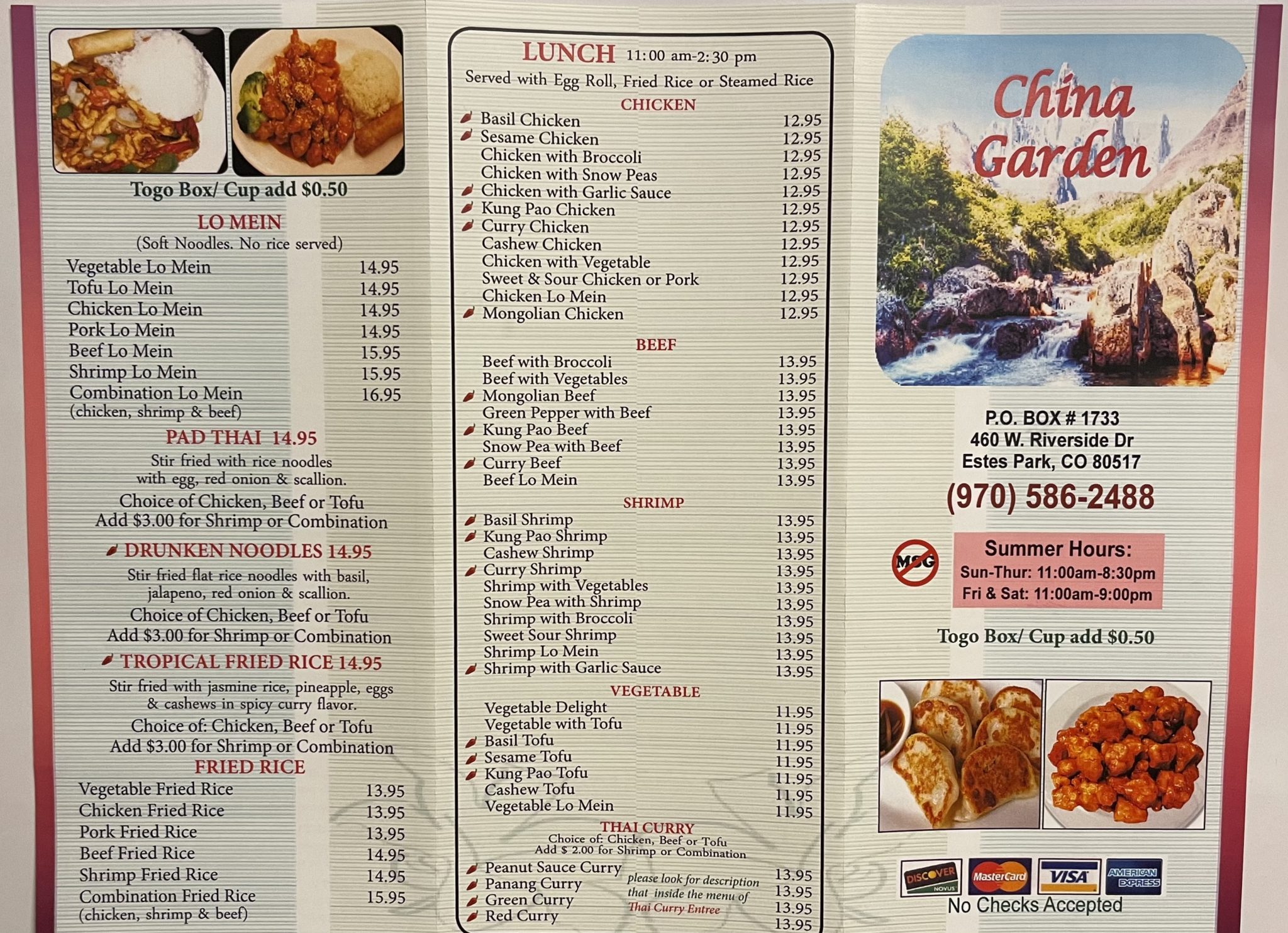 Our Menu China Garden